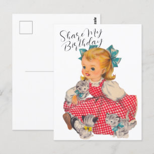 CARTE D'ANNIVERSAIRE POUR CHATONS   Carte postale