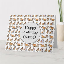 Carte d'anniversaire pour chien Corgi