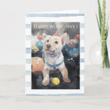 Carte d'anniversaire pour chien Joyeux Ouaf-Annive