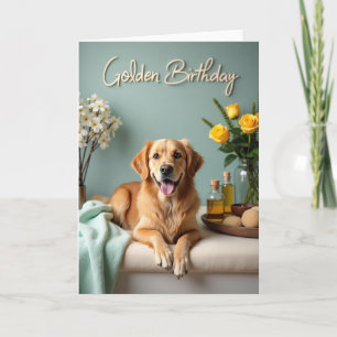 Carte d'anniversaire pour chien lumineuse