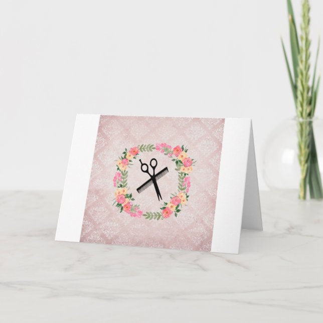 carte d'anniversaire pour coiffeur (Devant)