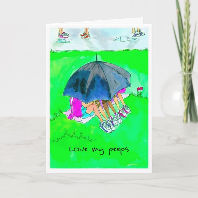 Carte d'anniversaire pour coureur - Coureur d'anim (Devant)