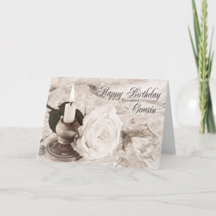 Carte d'anniversaire pour Cousin, La bougie et le