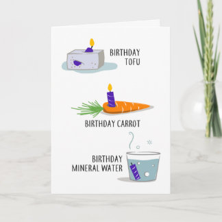 Carte d'anniversaire pour des aliments sains