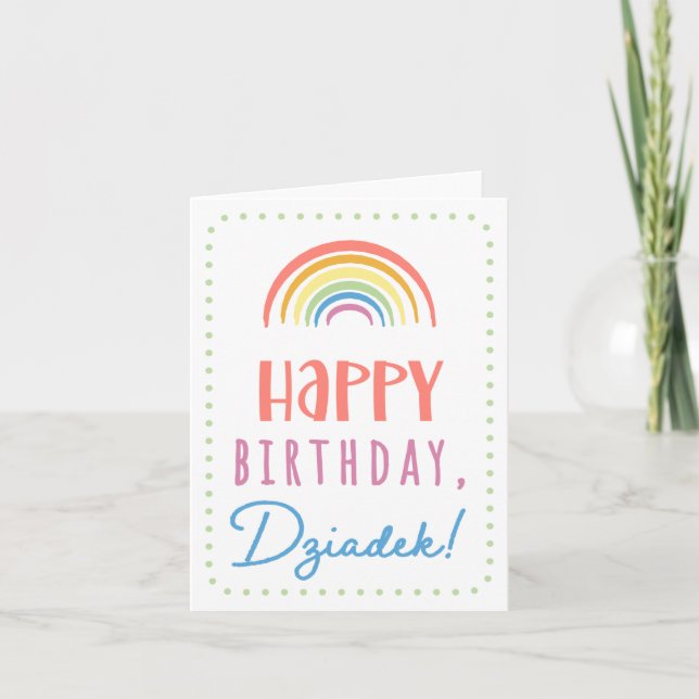 Carte d'anniversaire pour Dziadek (Devant)