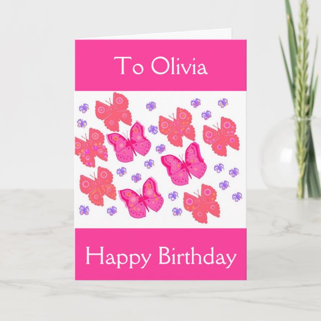 Carte d'anniversaire pour elle, ajouter name.messa (Devant)