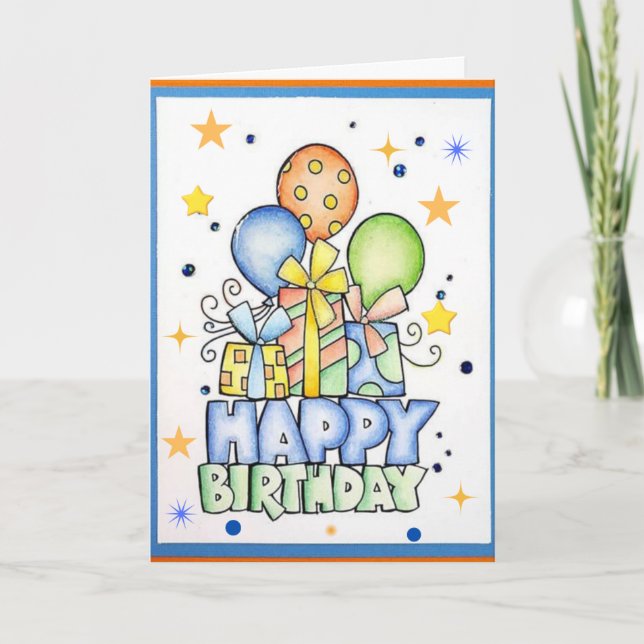 CARTE D'ANNIVERSAIRE POUR ENFANT (Devant)