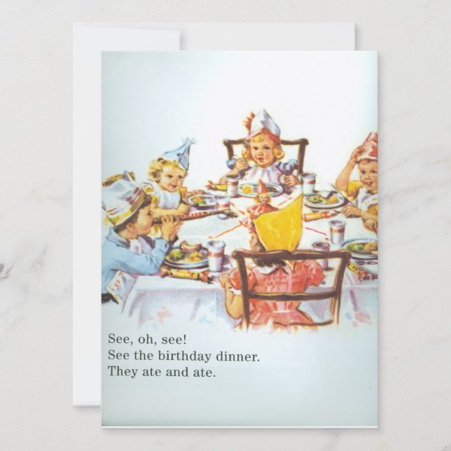 Carte d'anniversaire pour enfants Dick et Jane des (Devant)