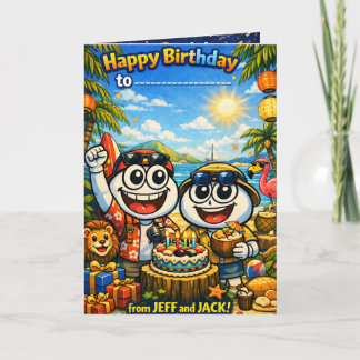 Carte d'anniversaire pour enfants Jeff & Jack – Fê