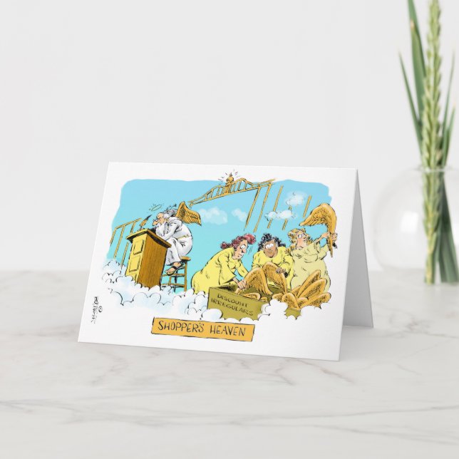 Carte d'anniversaire pour femmes Shopping au parad (Devant)