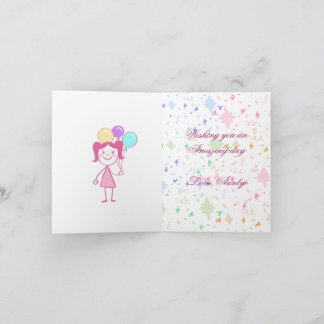 Carte d'anniversaire pour fille