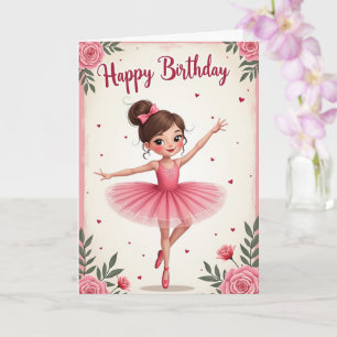 Carte d'anniversaire pour filles danseuses