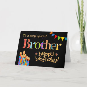 Carte d'anniversaire pour Frère, Bund et bougies