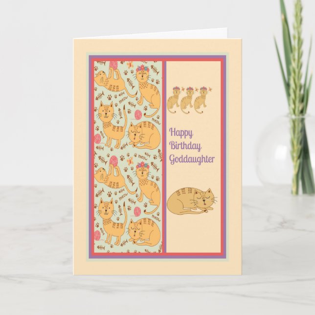 Carte d'anniversaire pour Godgirl avec Chats (Devant)