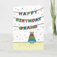 Carte d'anniversaire pour Grams