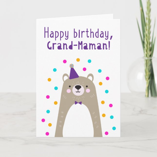 Carte d'anniversaire pour Grand-Maman (Devant)