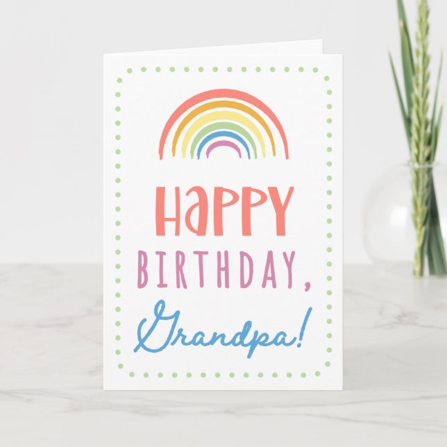 Carte d'anniversaire pour grand-père (Devant)