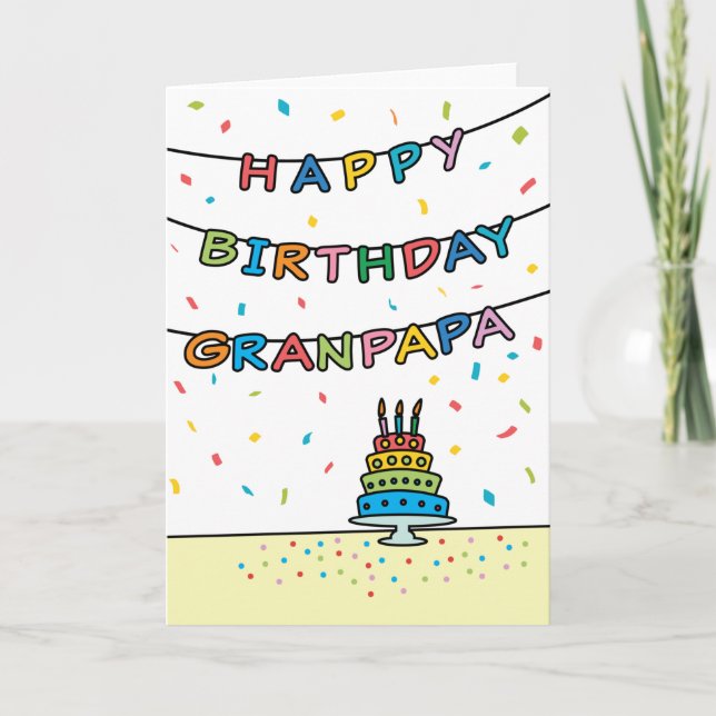 Carte d'anniversaire pour Granpapa (Devant)