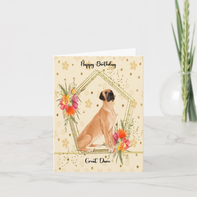Carte d'anniversaire pour Great Dane (Devant)