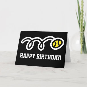 Carte d'anniversaire pour joueur de tennis et pass