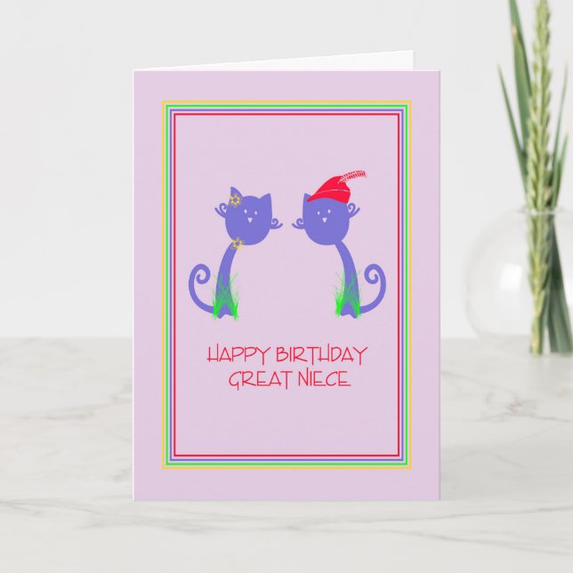 Carte d'anniversaire pour la Grande Nièce (Devant)
