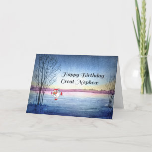 Carte d'anniversaire pour la grande scène d'hiver 