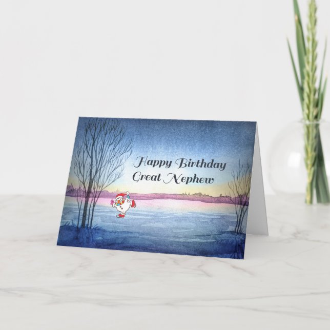 Carte d'anniversaire pour la grande scène d'hiver  (Devant)