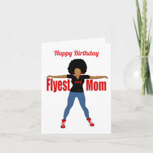Carte d'anniversaire pour la mère la plus fly afro