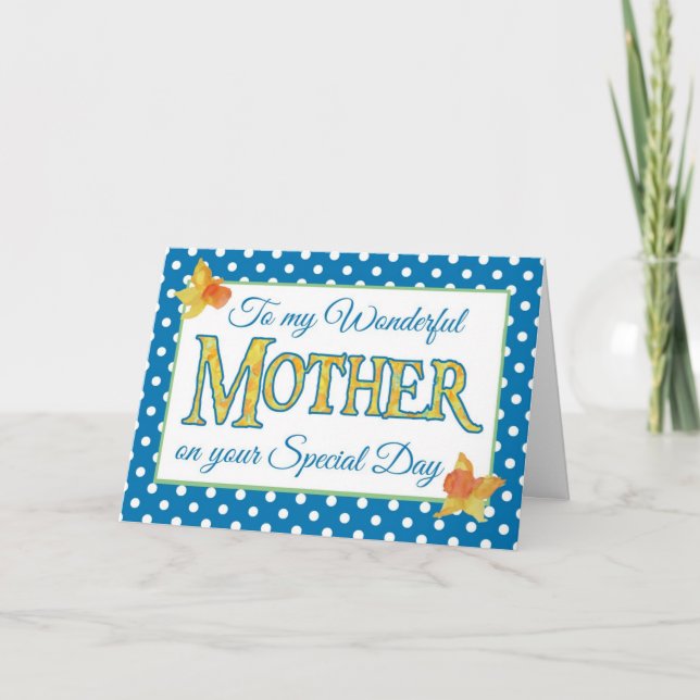 Carte d'anniversaire pour la mère, les jonquilles  (Devant)
