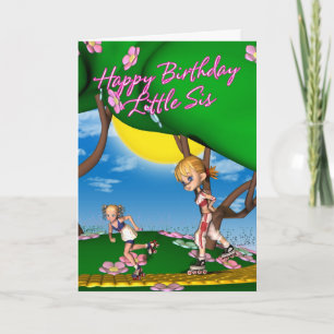 Carte d'anniversaire pour la petite soeur