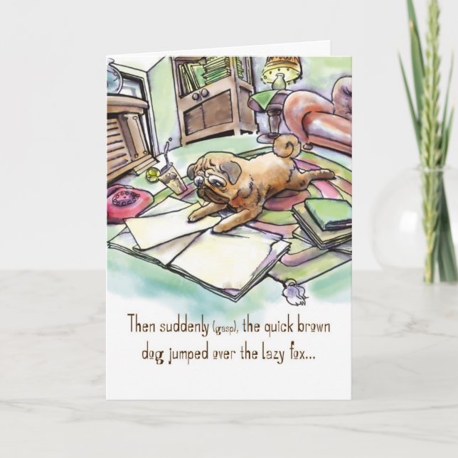 Carte d'anniversaire pour l'amoureux des chiens - (Devant)