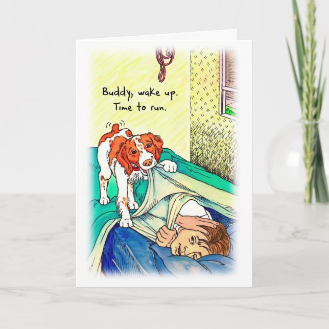 Carte d'anniversaire pour le coureur - heure de (Devant)