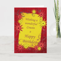 Carte d'anniversaire pour le cousin