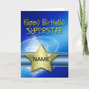 Carte d'anniversaire pour le superstar