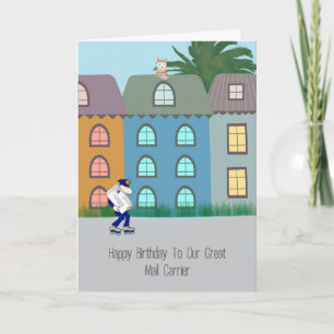Carte d'anniversaire pour le transporteur de courr