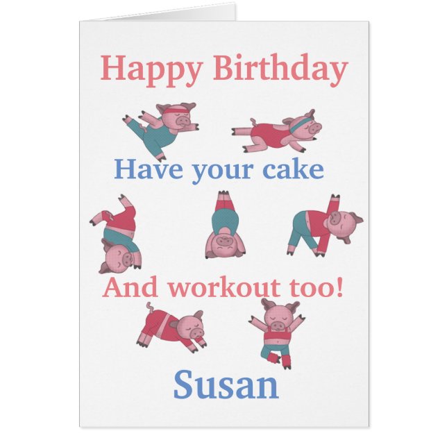 Carte d'anniversaire pour le yoga de remise en for (Devant)