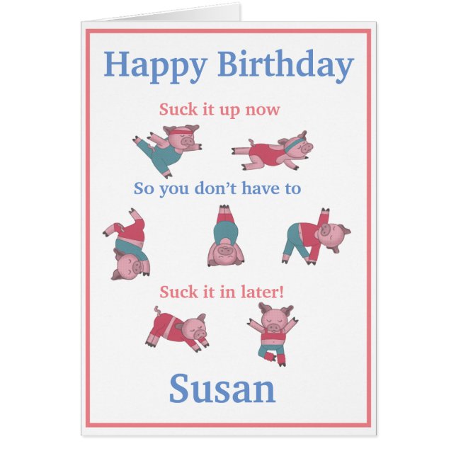 Carte d'anniversaire pour le yoga de remise en for (Devant)