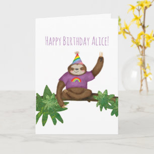 Carte d'anniversaire pour le yogi mignon personnal
