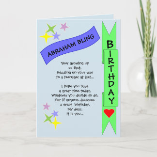 Carte d'anniversaire pour les adolescents