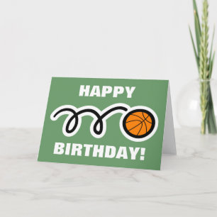 Carte d'anniversaire pour les amateurs de basket
