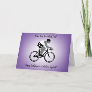 Carte d'anniversaire pour les cyclistes