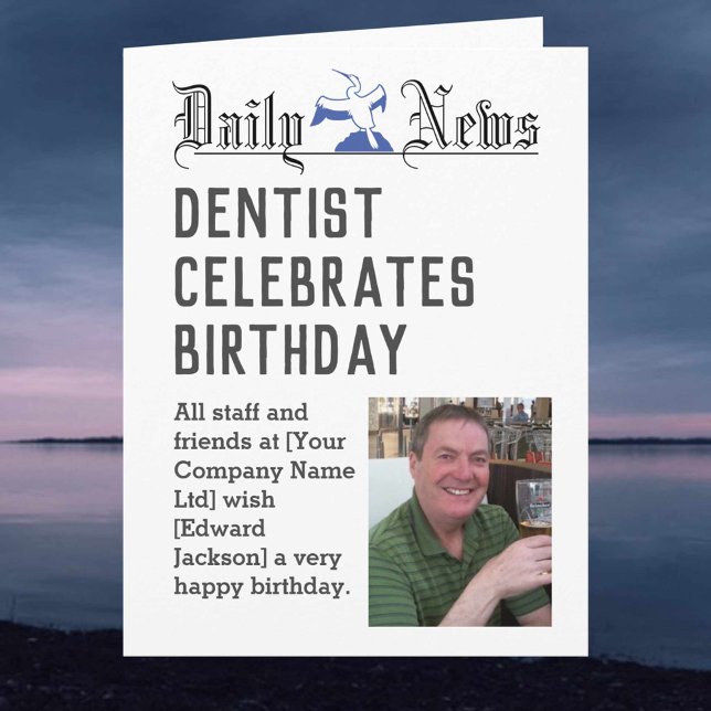 Carte d'anniversaire pour les dentistes pour perso (Créateur téléchargé)