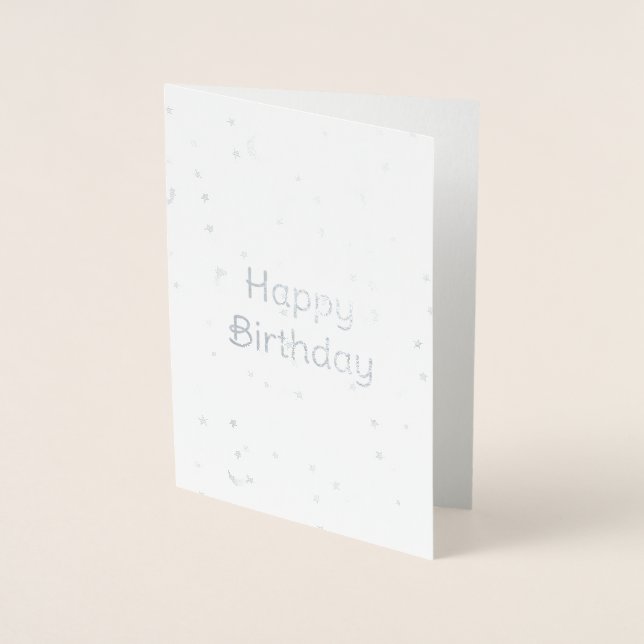 Carte d'anniversaire pour les étoiles et les lunes (Devant)