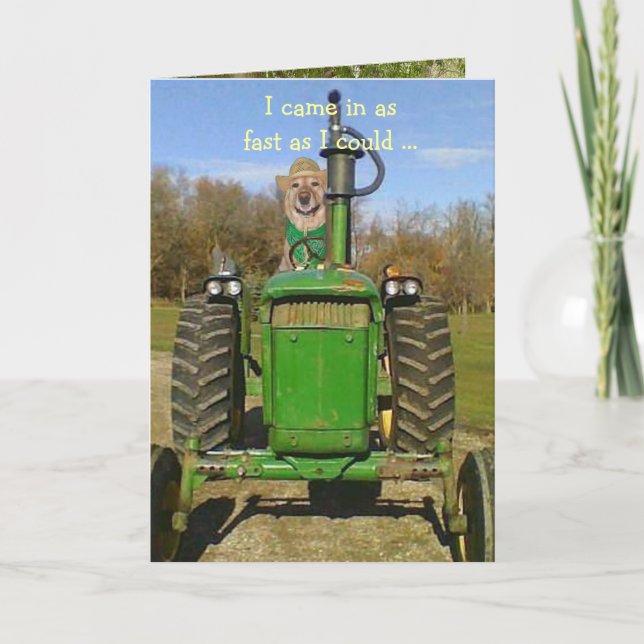 Carte d'anniversaire pour les fans de tracteur (Devant)