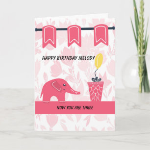 Carte d'anniversaire pour les jeunes filles
