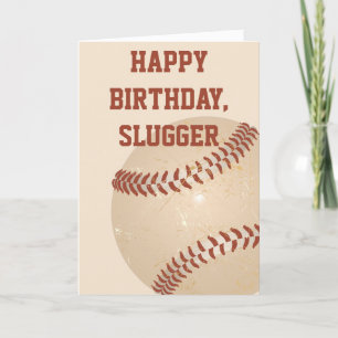 Carte d'anniversaire pour les joueurs de baseball 