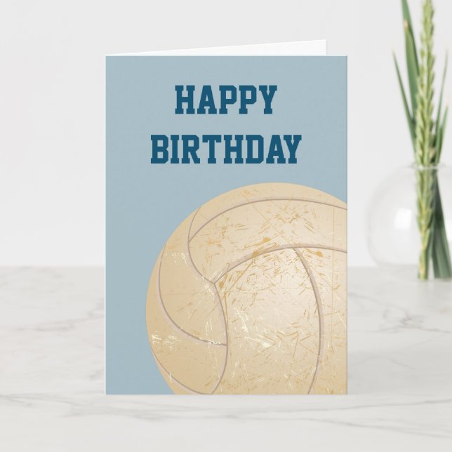 Carte d'anniversaire pour les joueurs de volley-ba (Devant)