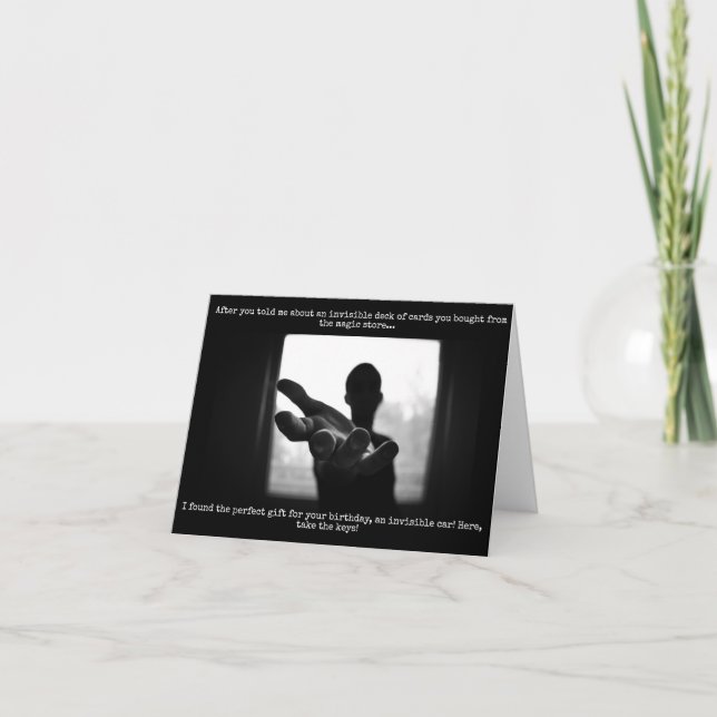 Carte d'anniversaire pour les magiciens - Funny In (Devant)