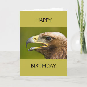Carte d'anniversaire pour l'oiseau de Prey