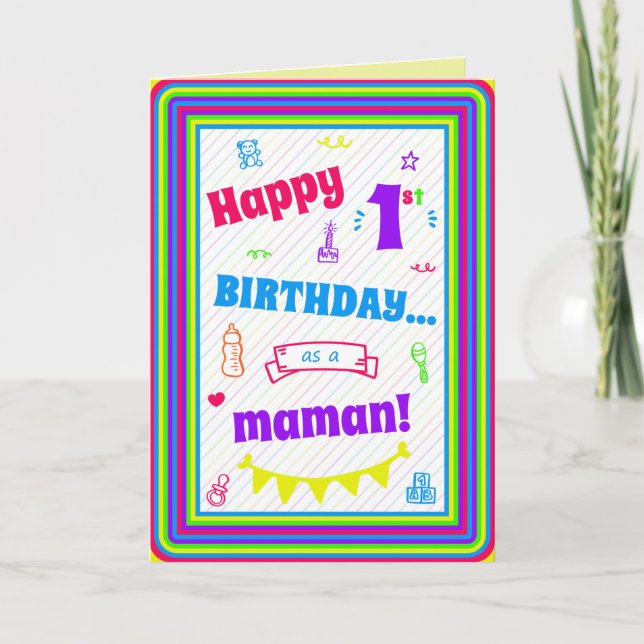 Carte d'anniversaire pour Maman (Devant)